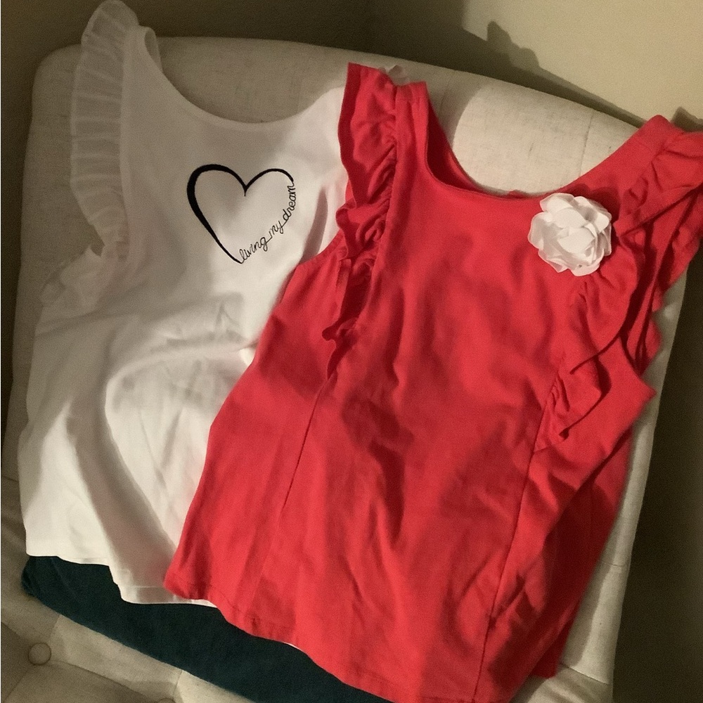 2 Janie and Jack sleeveless tee, size girls 12